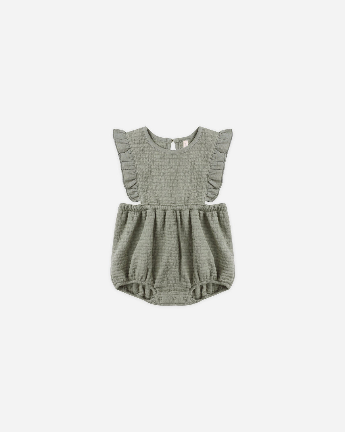 Quincy Mae | Ruffle Bubble Romper - Forest