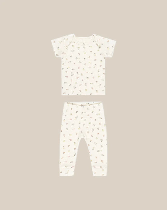 Quincy Mae | Ribbed Short Sleeve Tee + Legging Set - Fleur