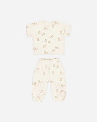 Quincy Mae | Jersey Tee + Pants Set - Puppies