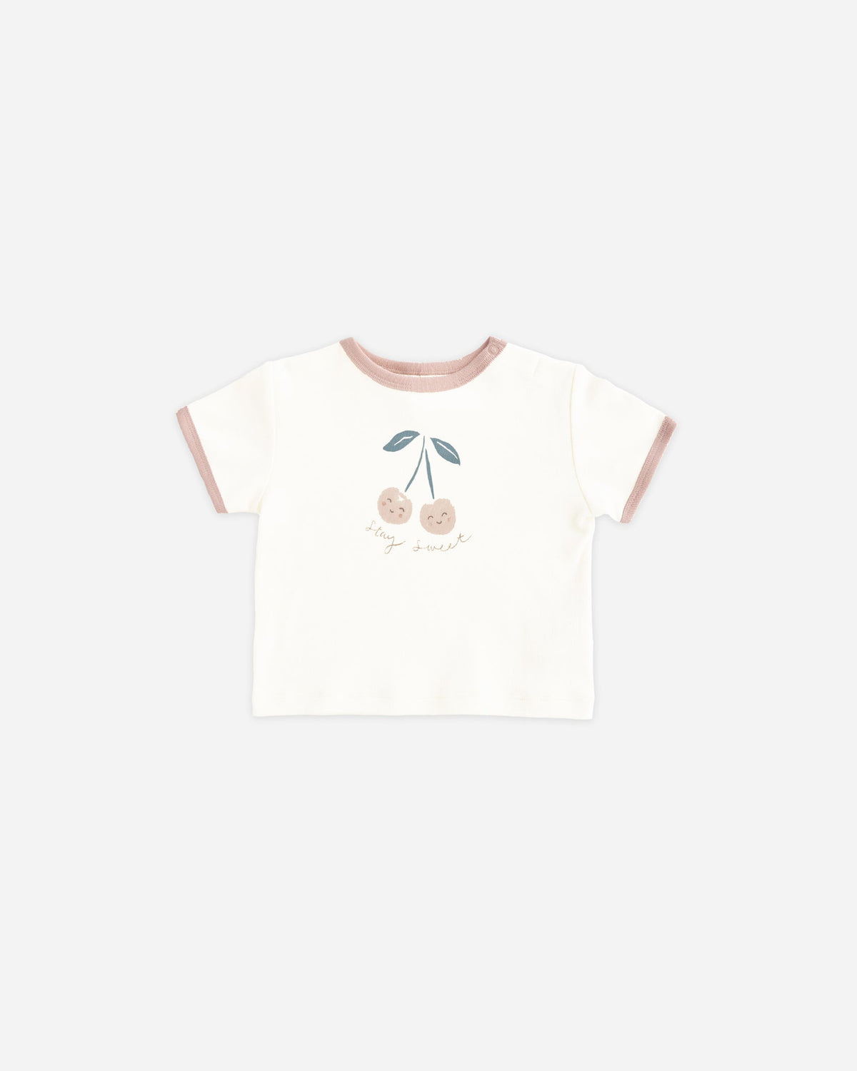 Quincy Mae | Ringer Tee - Cherry