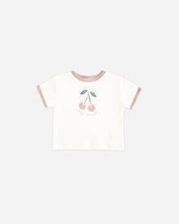 Quincy Mae | Ringer Tee - Cherry
