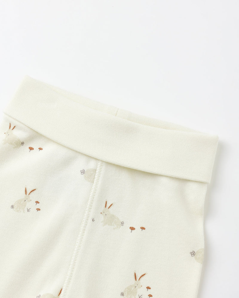 Quincy Mae | Side Snap Bodysuit + Pant Set - Bunnies