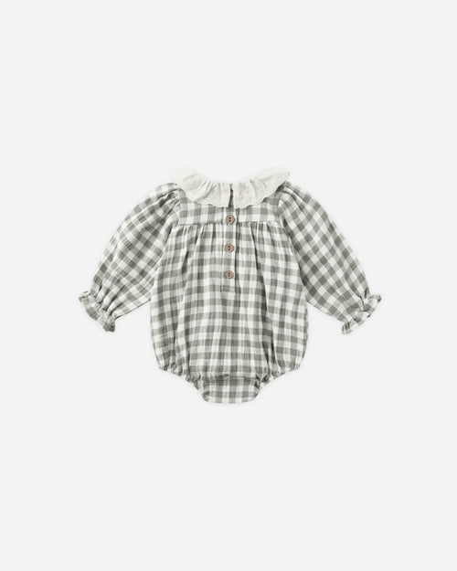 Quincy Mae | Callie Romper - Forest Check