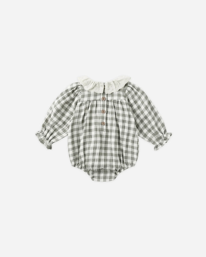Quincy Mae | Callie Romper - Forest Check