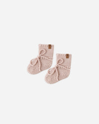 Quincy Mae | Knit Booties - Blush