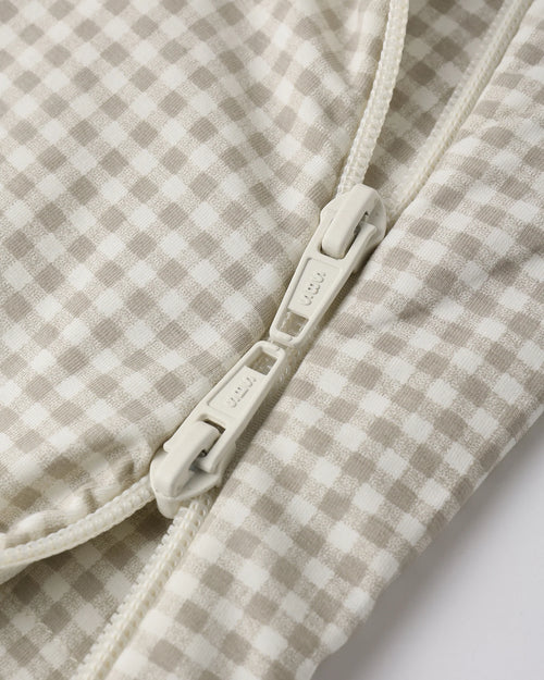 Quincy Mae | Bamboo Sleep Bag - Oat Gingham