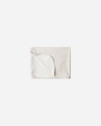 Quincy Mae | Bamboo Swaddle - Oat Gingham