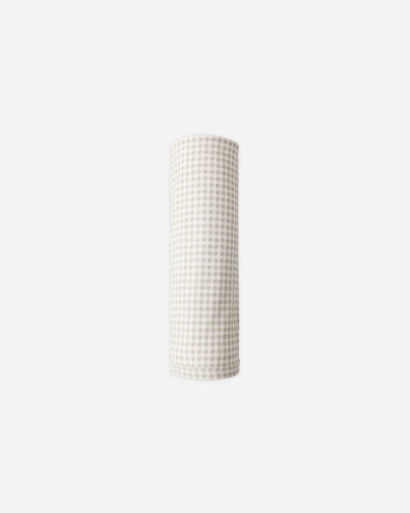 Quincy Mae | Bamboo Swaddle - Oat Gingham