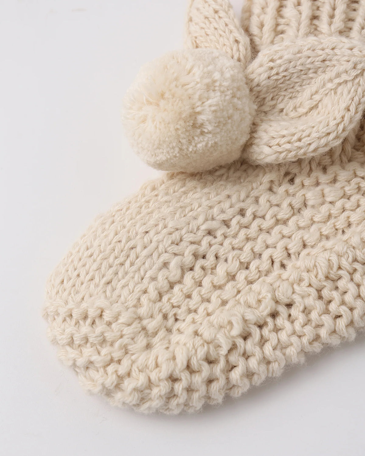 Quincy Mae | Bunny Knit Booties - Ecru