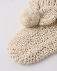 Quincy Mae | Bunny Knit Booties - Ecru