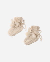 Quincy Mae | Bunny Knit Booties - Ecru