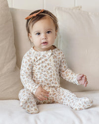 Quincy Mae | Bamboo Zip Footie - Wildflower