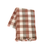 Raine & Humble | Double Check Tablecloth - Salmon Pink