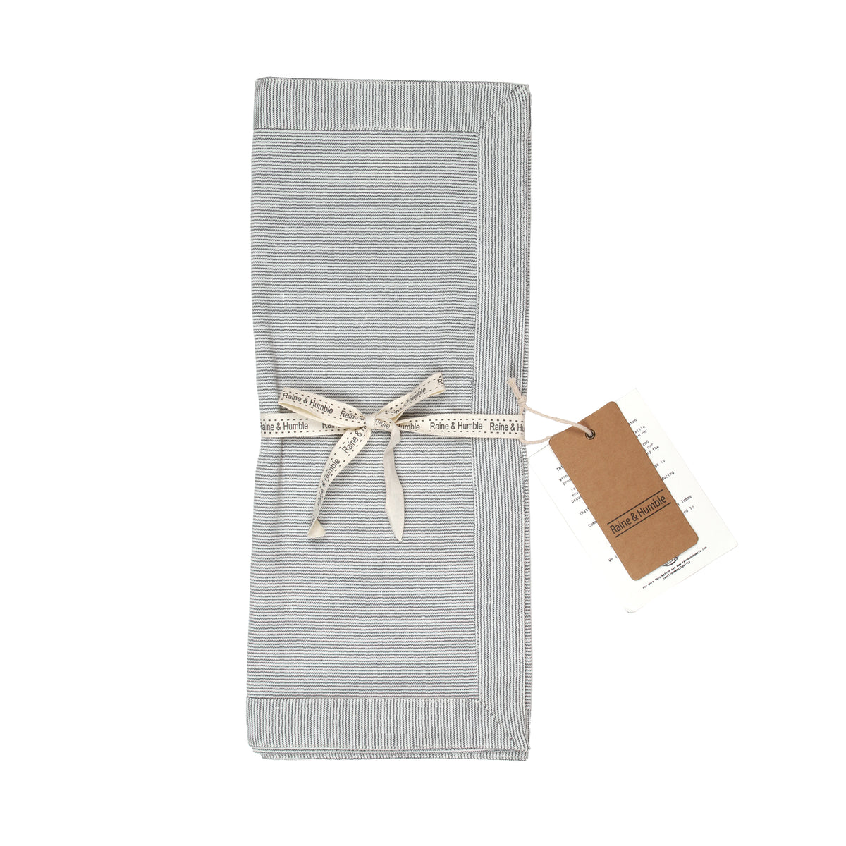 Raine & Humble | Charcoal Pinstripe Table Runner