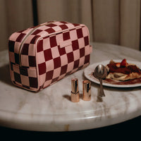 Fox + Fallow | Cherry Check Wash Bag