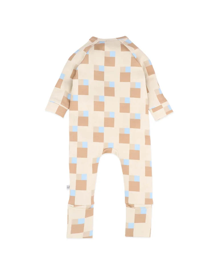 Fox & Finch | Havana Block Print Organic LS Zipsuit
