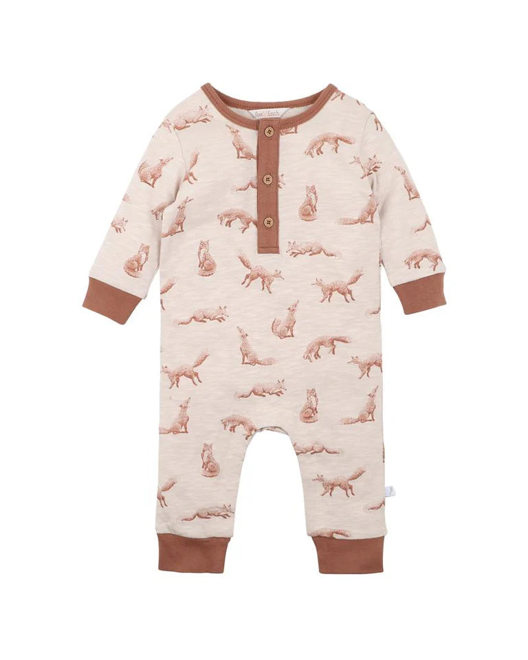 Bebe | Nevada Fox Print Henley Romper