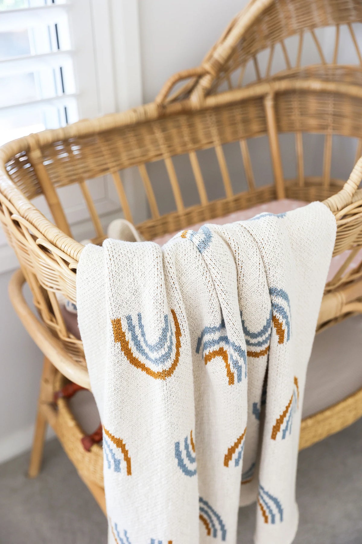 Alimrose | Rainbow Baby Blanket Blue