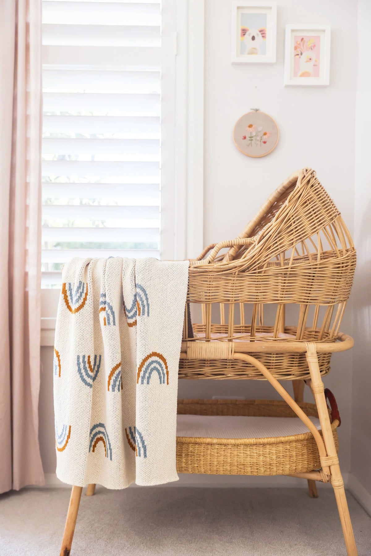 Alimrose | Rainbow Baby Blanket Blue