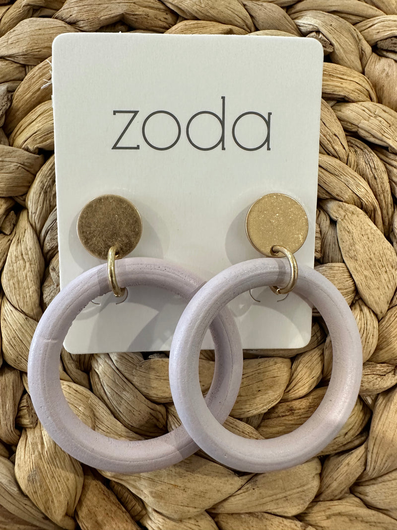 Zoda || Renae Wood Circle Earring - 2 Variants