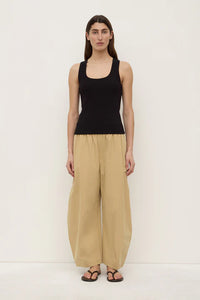 Assembly Label | Robyn Scoop Neck Rib Tank - Black