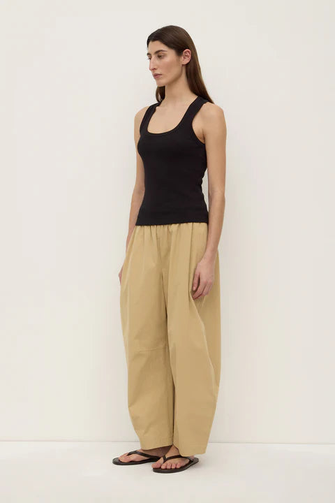 Assembly Label | Robyn Scoop Neck Rib Tank - Black