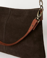 Juju & Co. | Suede Messenger - Chocolate