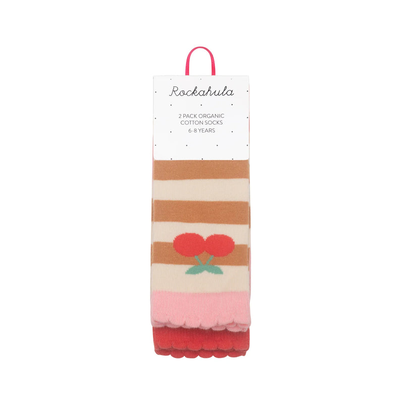 Rockahula | Stripy Cherry Socks - 2 Pack