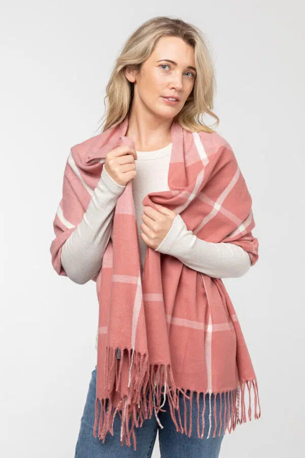 Indus | Pine Scarf - Blush/Natural