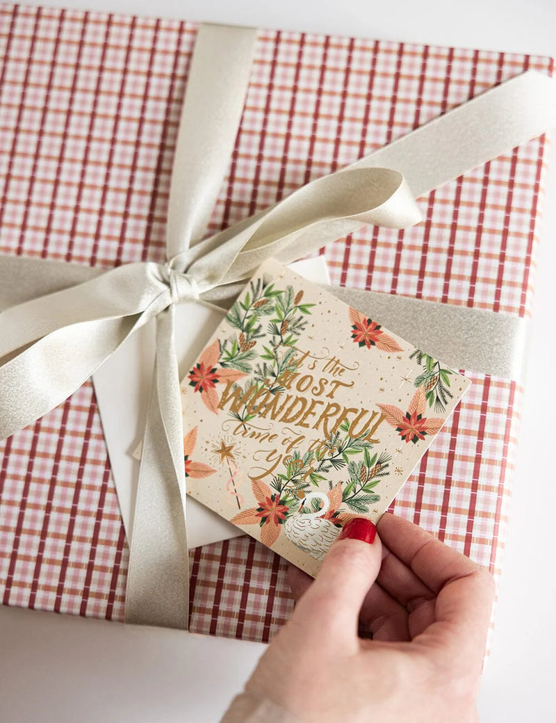 "IT'S THE MOST WONDERFUL TIME OF THE YEAR" SMALL CHRISTMAS CARD