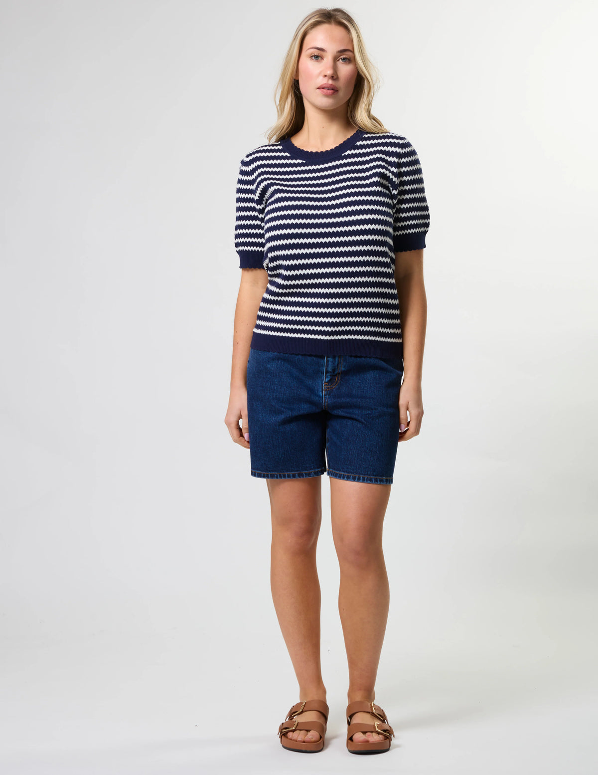 Stella + Gemma | Charly Knit - Navy Stripe