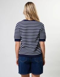 Stella + Gemma | Charly Knit - Navy Stripe