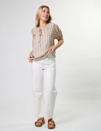 CARSON BARREL JEAN - ECRU