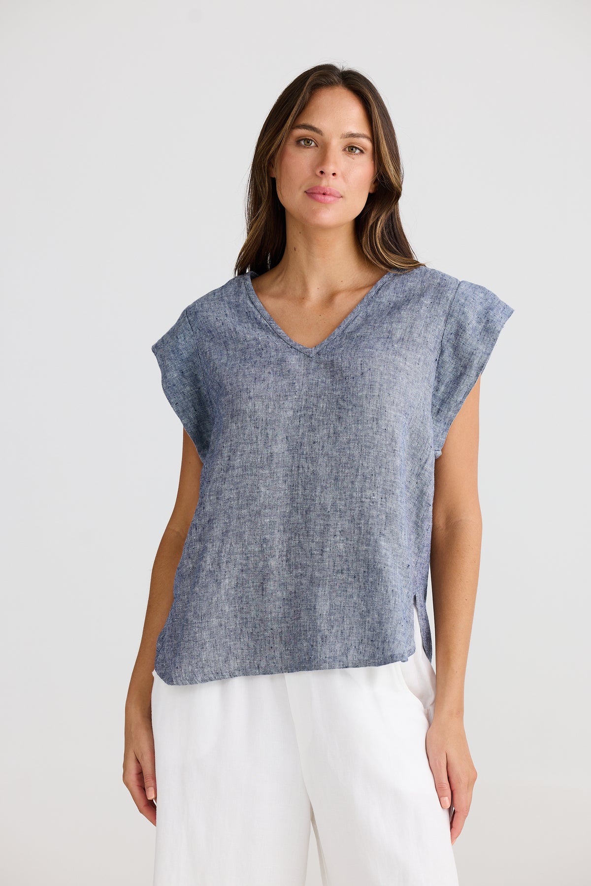 Shanty | Sebou Top - Navy Fleck