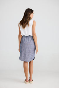 Shanty |  Khari Skirt - Navy Fleck