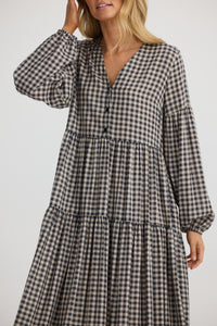 Shanty | Isabella Dress - Natural/Black Check