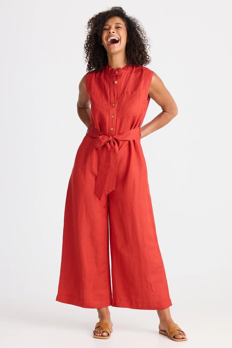 Shanty | Isola Jumpsuit - Cherry Linen Blend