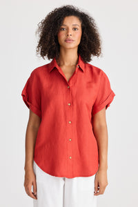 Shanty | Dune Shirt - Cherry Linen Blend