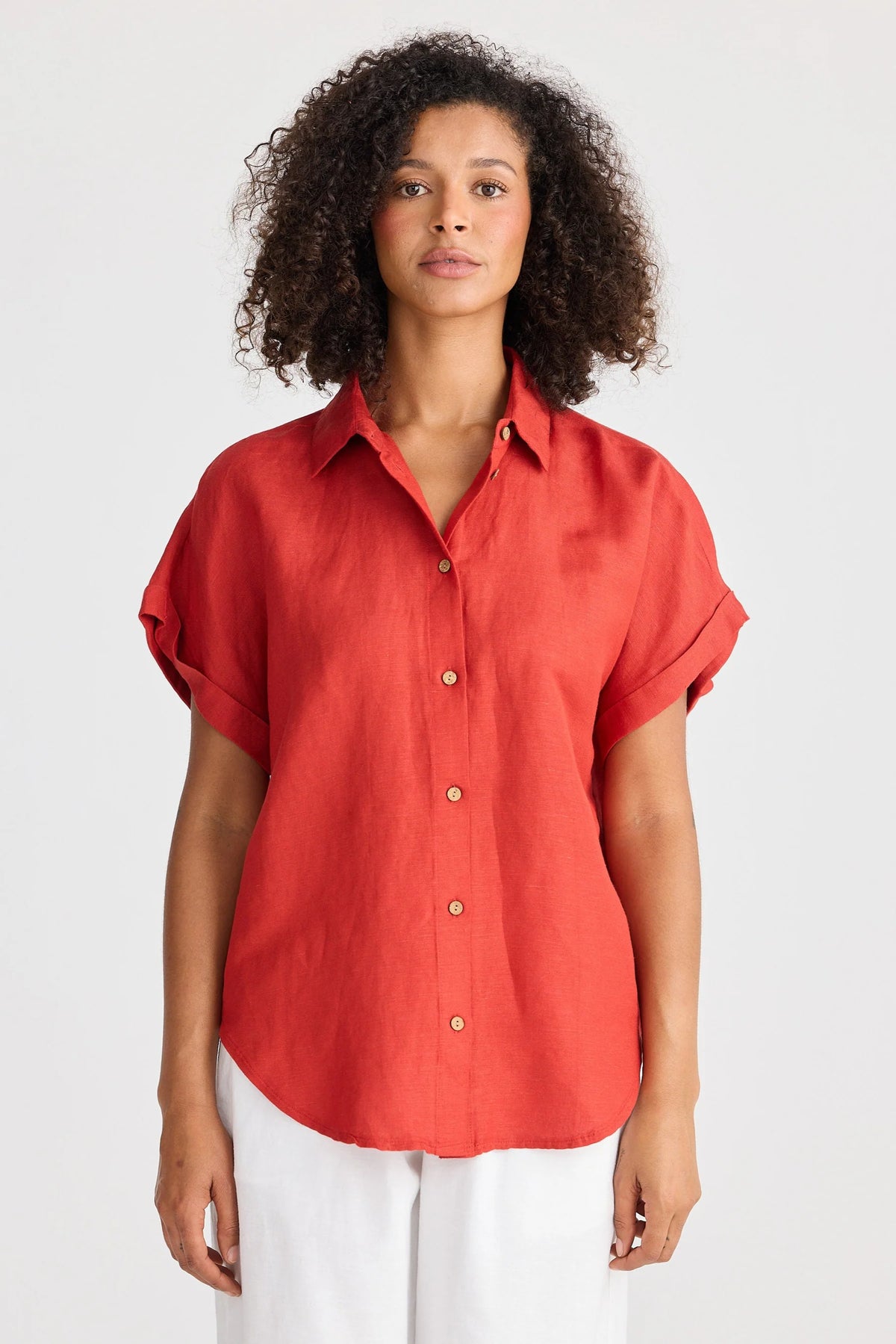 Shanty | Dune Shirt - Cherry Linen Blend