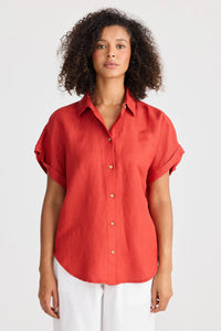 Shanty | Dune Shirt - Cherry Linen Blend