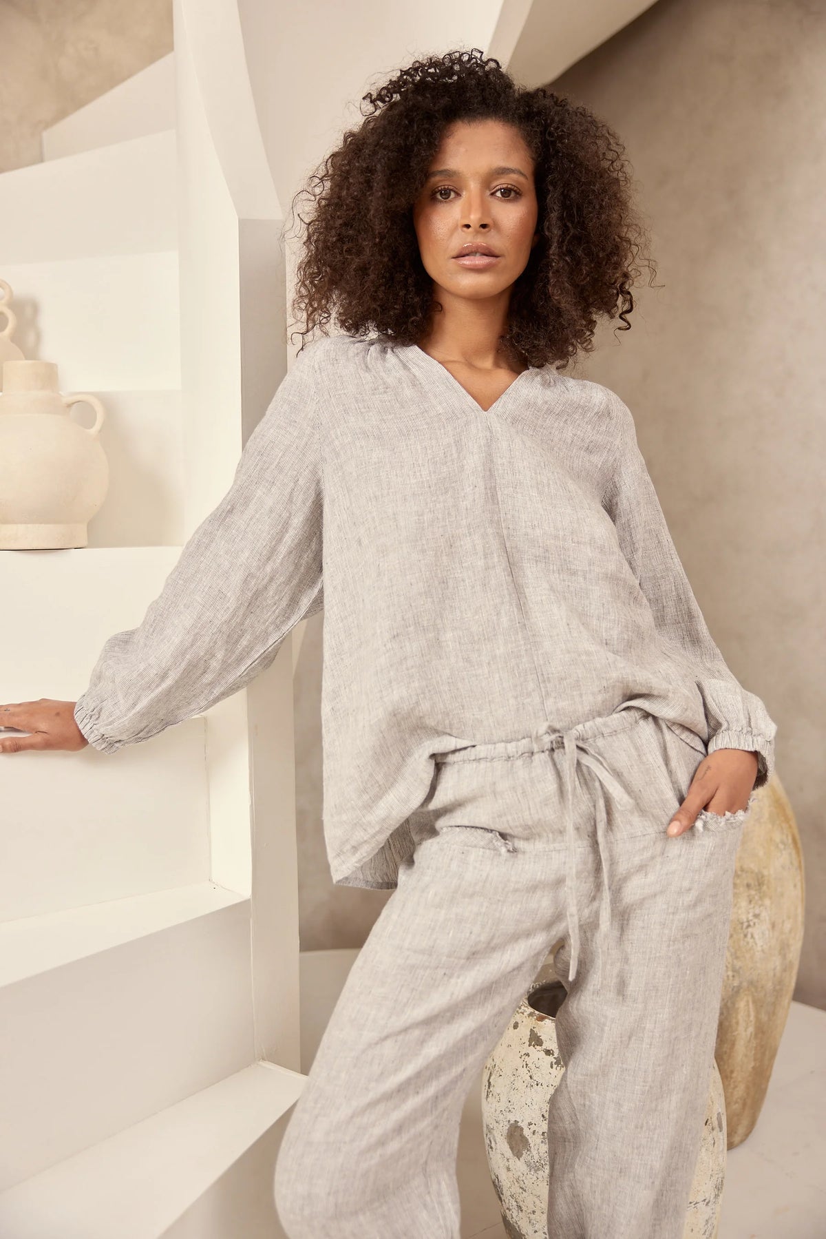 Shanty | Ria Top - Charcoal Fleck