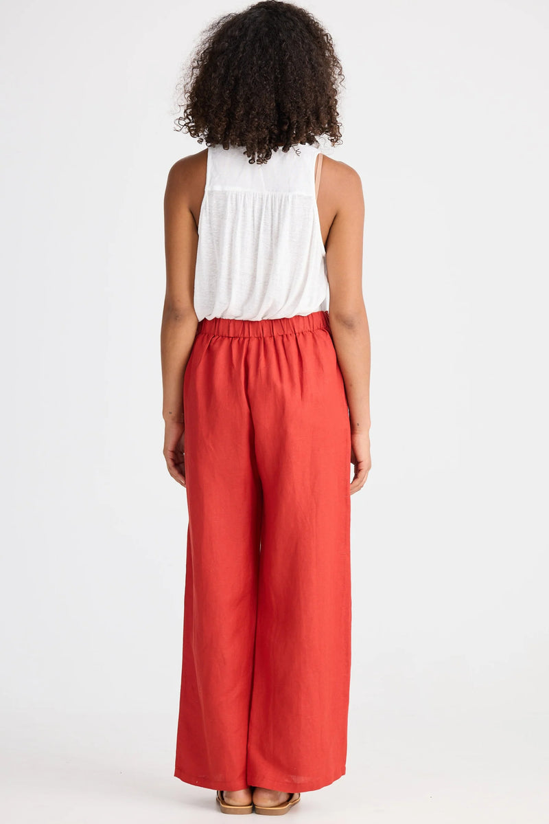 Shanty | Dickens Pants - Cherry Linen Blend