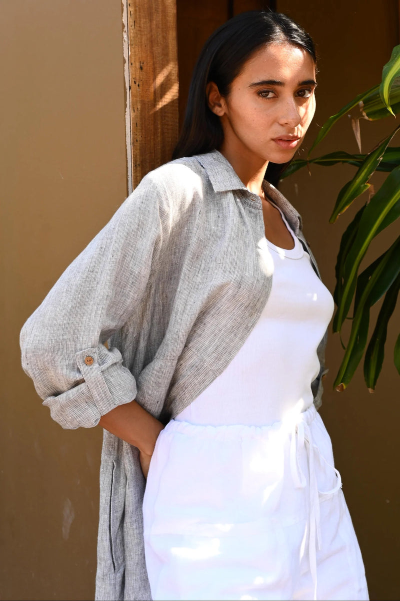 Shanty | Castro Overshirt - Charcoal Fleck