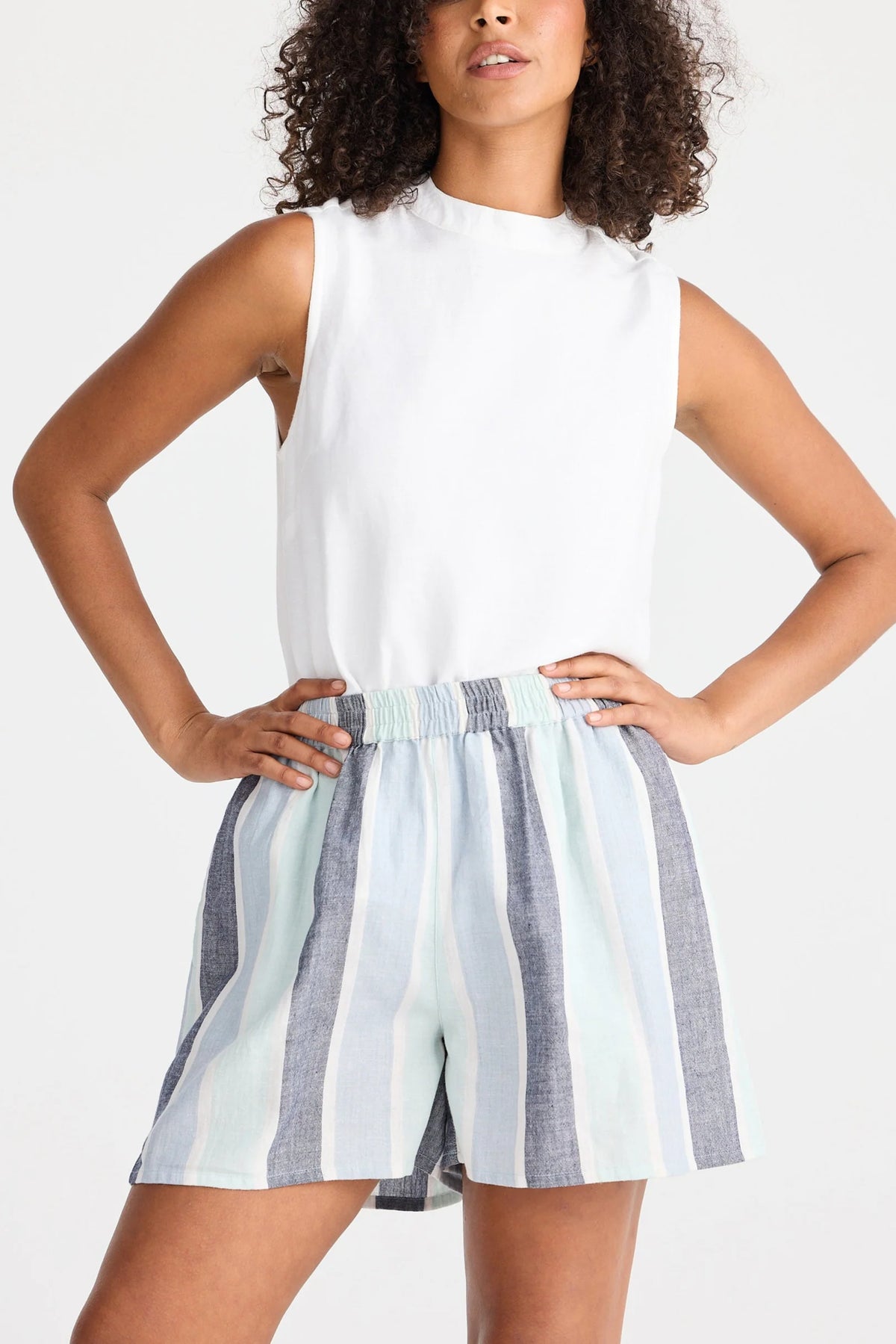 Shanty | Capri Shorts - Tulip Stripe