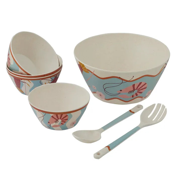Shack 7pc Bamboo Fibre Salad Set
