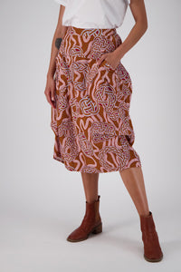 Olga De Polga | Loveknots Milwaukee Skirt Caramel in Fine Cord