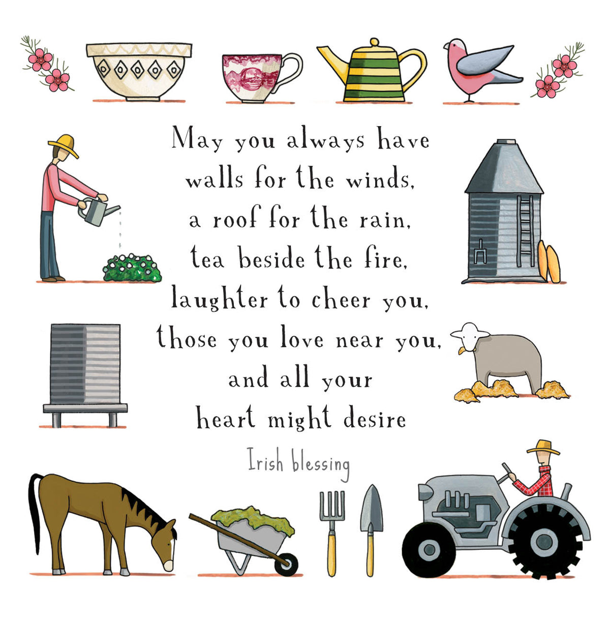 A Happy Life Square Card