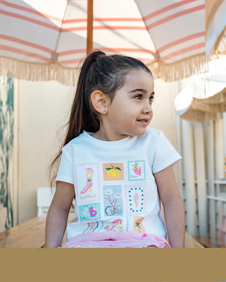 Bebe | Summer Vacay Holiday Stamp Tee