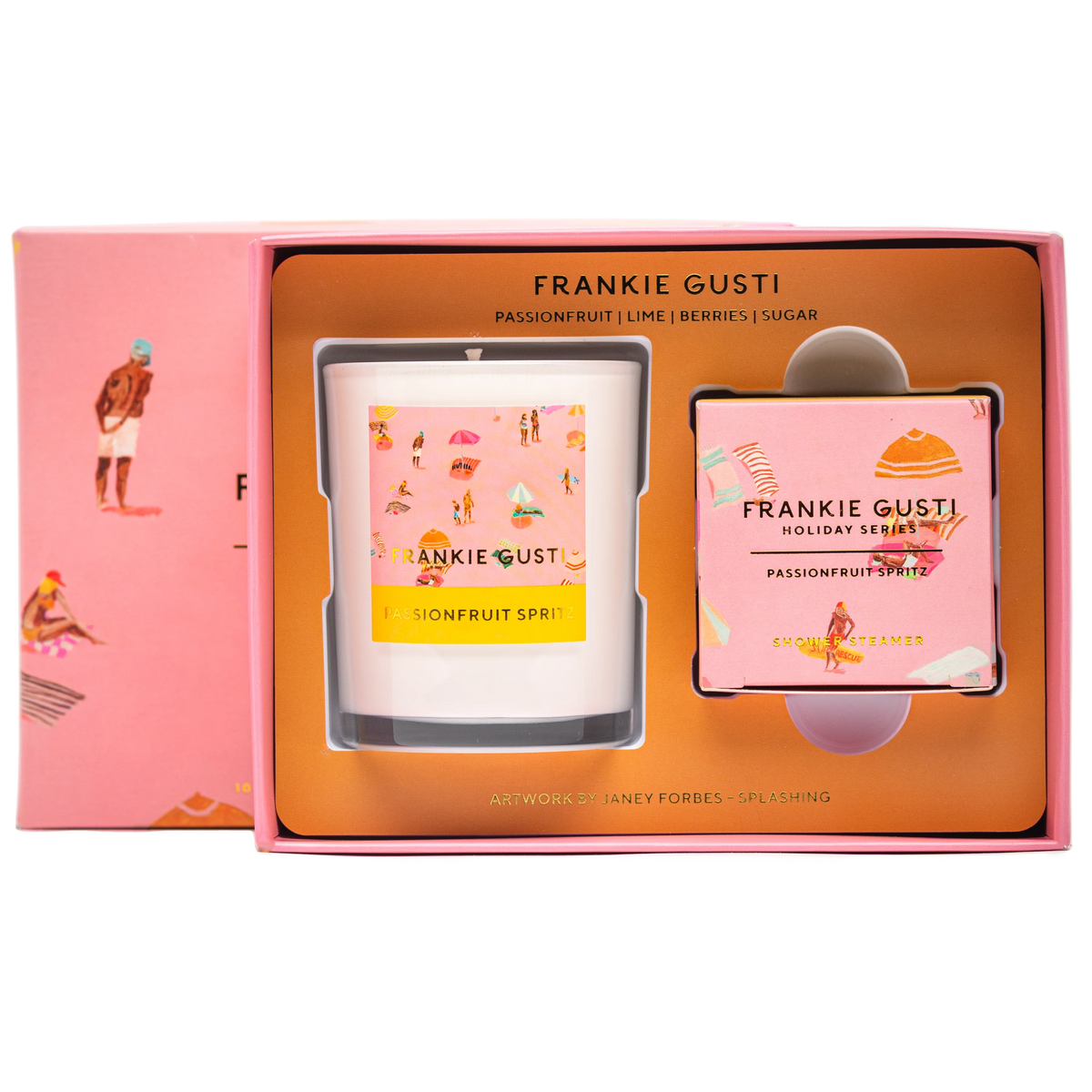 Franki Gusti | Shower Steamer + Candle Duo - Passionfruit Spritz