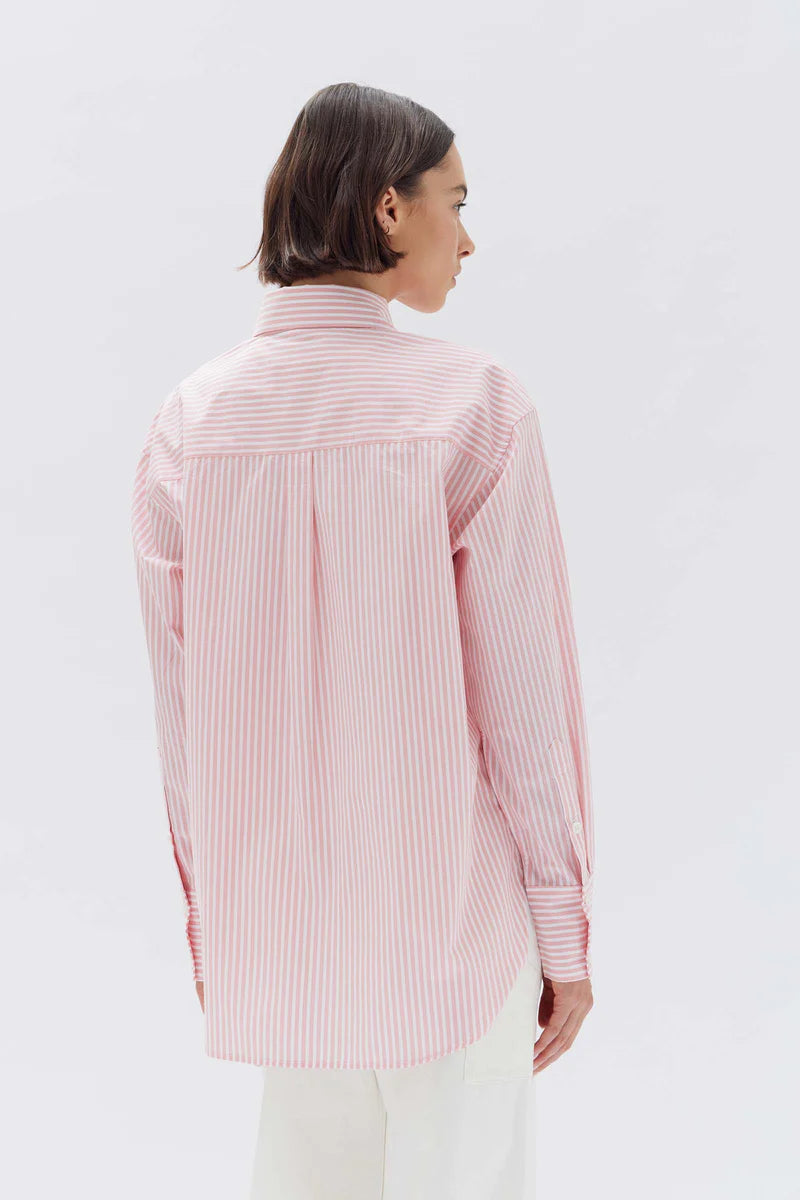 Assembly Label | Coral Stripe - Signature Poplin Shirt